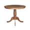 International Concepts Round 36 in Round Top Pedestal Table with 12 in Leaf, 29.3 in H, Distressed Oak, 36 in W, 48 in L K42-36RXT - alternate 10